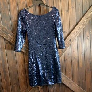 Navy blue sequin dress